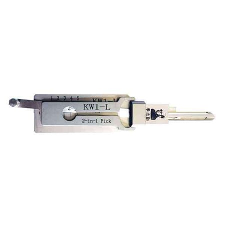 Original Lishi ORIGINAL LISHI:  REVERSE KW1 - 5-Pin Kwikset Keyway Tool OLS-KW1-L-AG